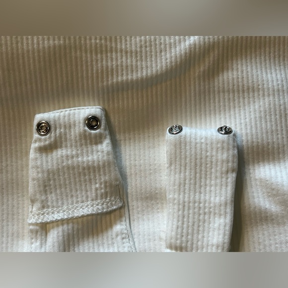 BP Nordstrom’s women’s size medium ivory tofu one piece ribbed bodysuit New - Picture 7 of 8